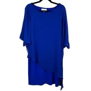 Joseph Ribkoff | Dresses | Joseph Ribkoff Chiffon Overlay Evening Sheer  Dress Size Royal Blue